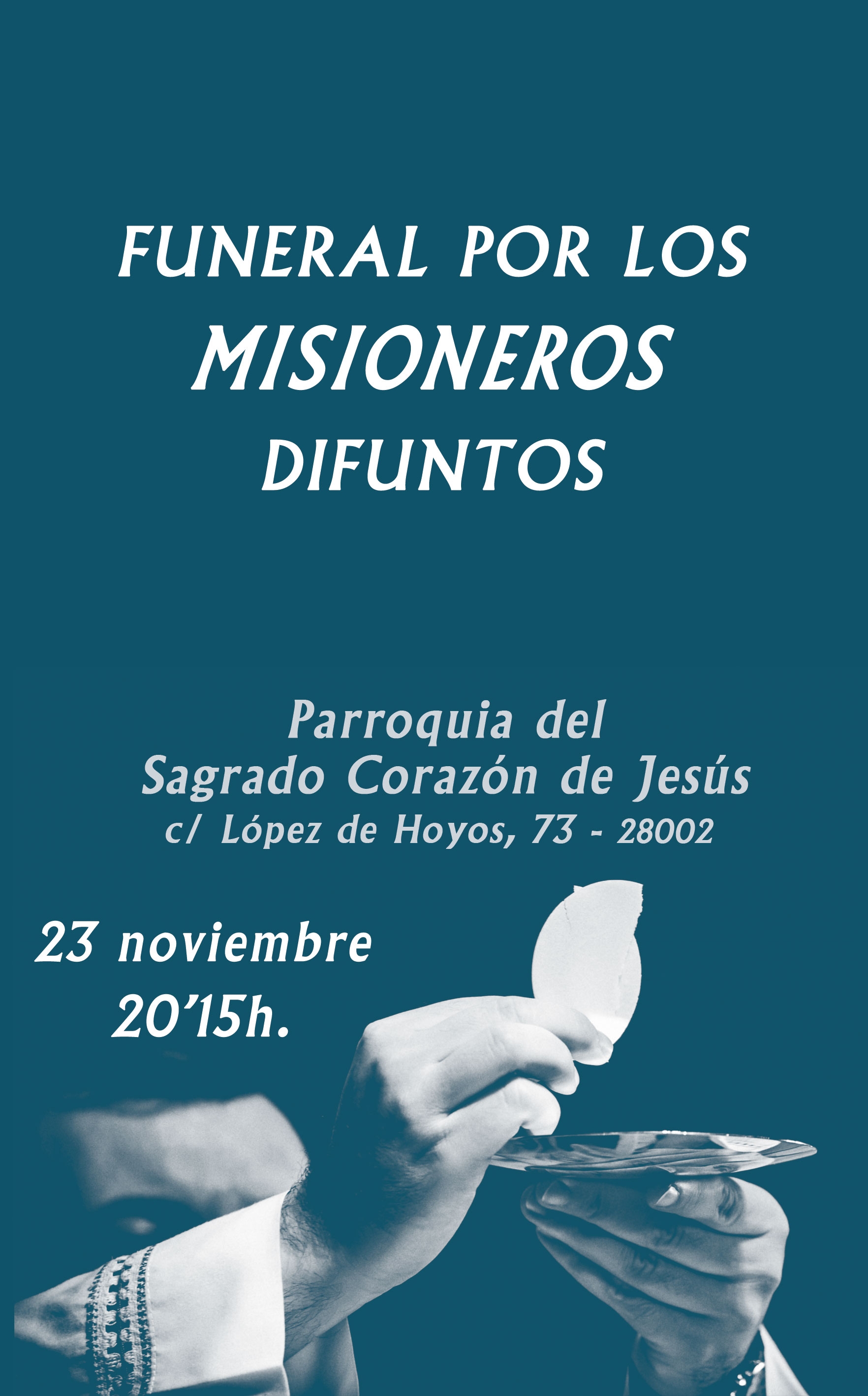 La parroquia Sagrado Corazón acoge un funeral por los misioneros difuntos