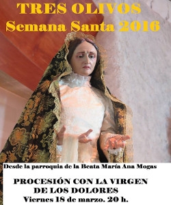 La procesión de la Virgen de los Dolores en la parroquia Beata María Ana Mogas anuncia la Semana Santa madrileña