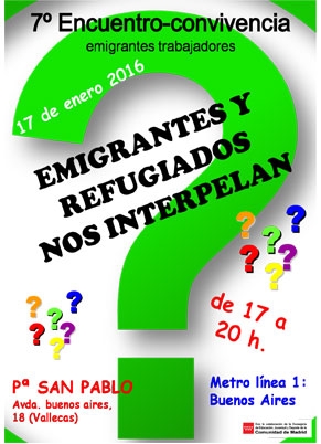 7º encuentro-convivencia de emigrantes trabajadores con el lema 'Emigrantes y Refugiados nos interpelan'