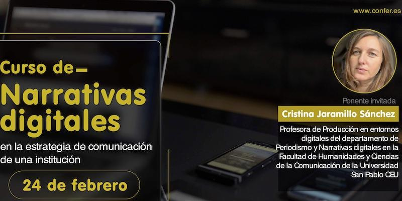 Cristina Jaramillo imparte en CONFER un curso de narrativas digitales en la estrategia de comunicación de una institución