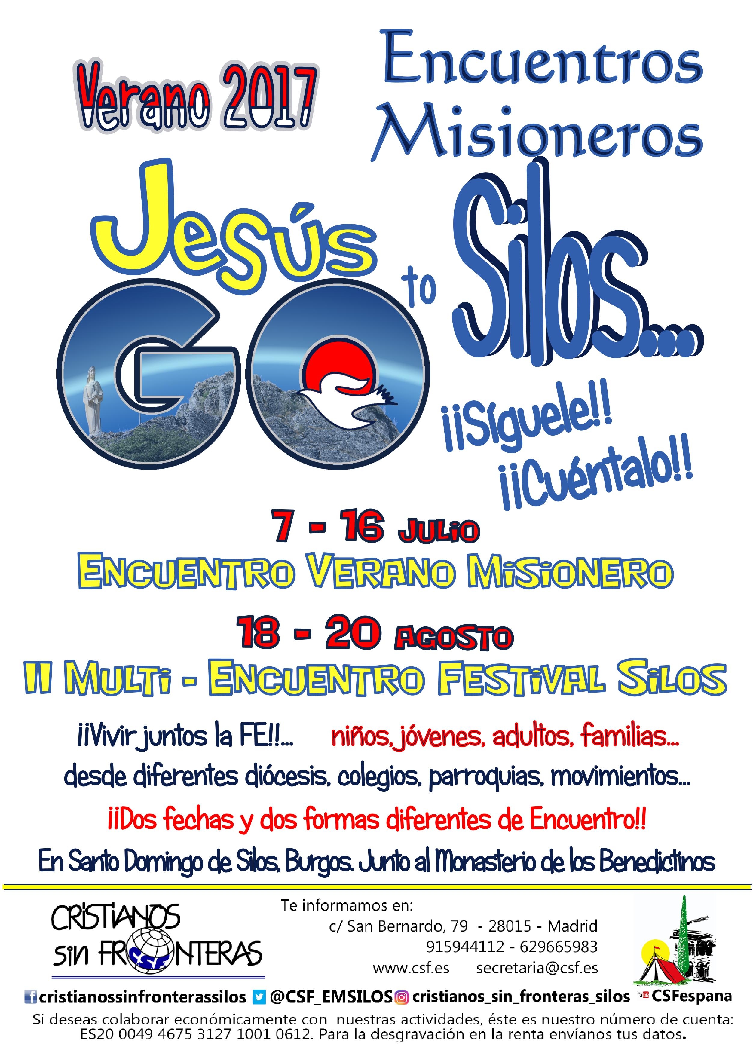 Cristianos sin Fronteras organiza los encuentros misioneros en Silos