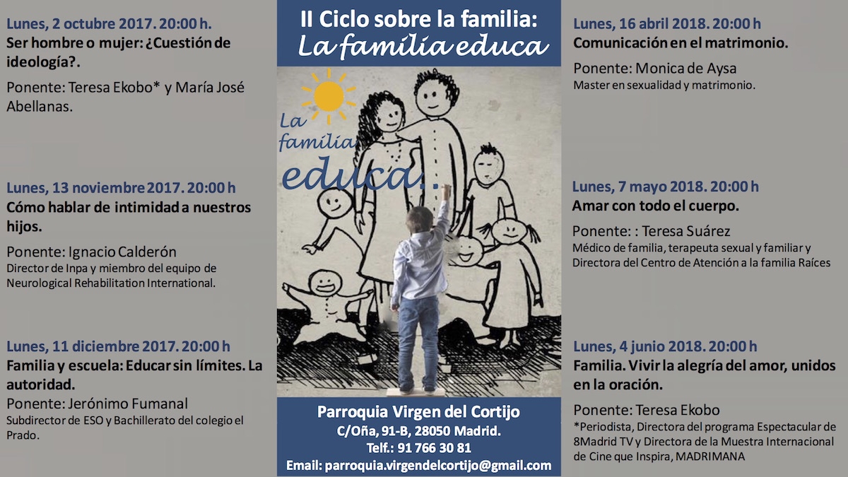 'La familia educa', tema del II ciclo sobre la familia en la parroquia Virgen del Cortijo