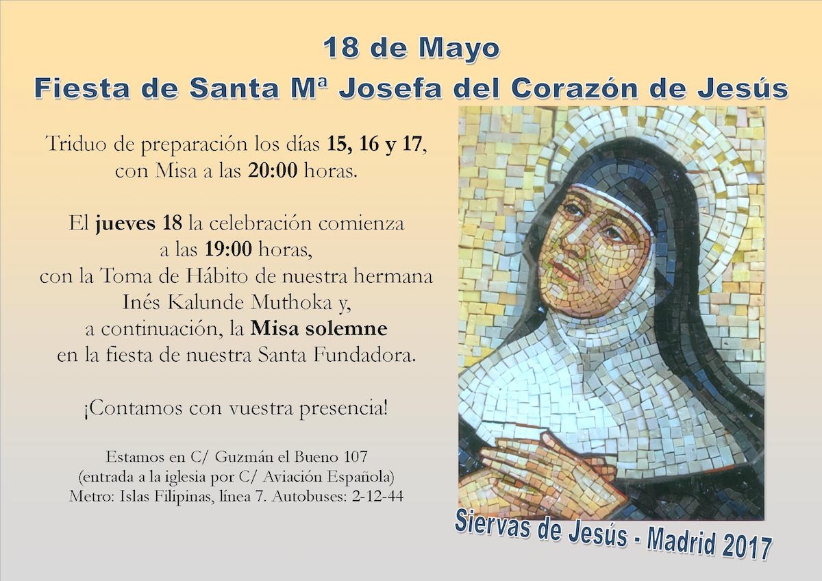 Las Siervas de Jesús de la Caridad celebran la fiesta de su fundadora