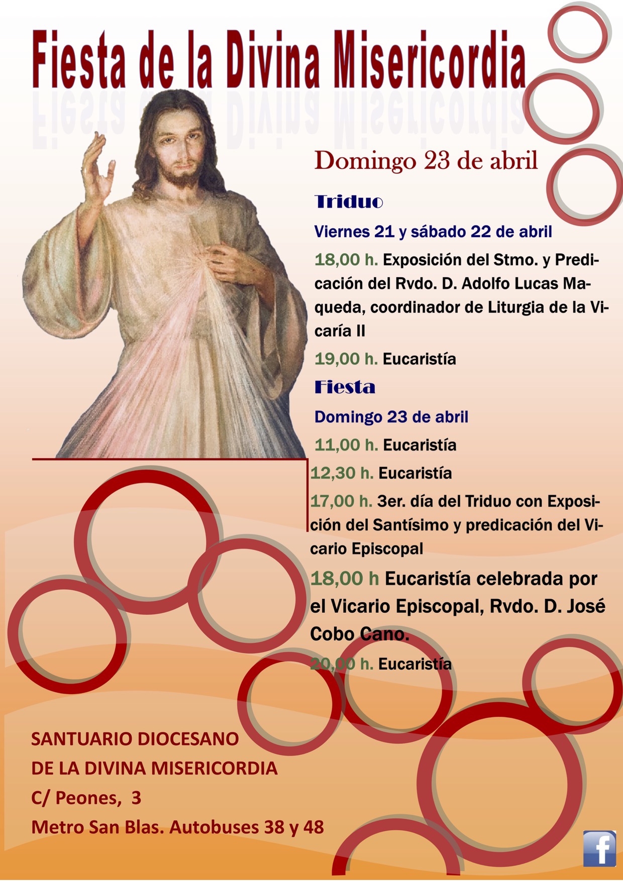 Fiesta de la Divina Misericordia en el santuario diocesano