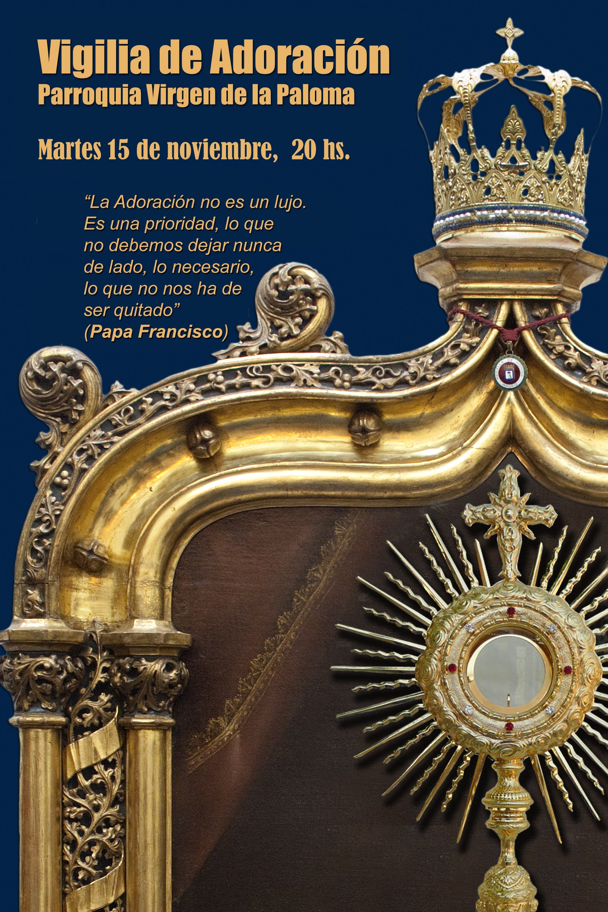 Vigilia de adoración en la parroquia de la Paloma