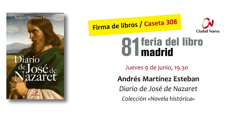 Andrés Martínez firma 'Diario de José de Nazaret' en la Feria del Libro