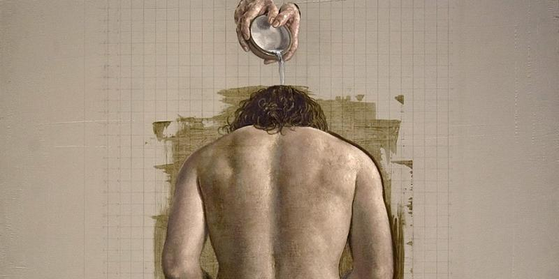 Bert Daelemans, SJ dirige en Jesuitas Maldonado una sesión de 'Orar en el arte' dedicada al 'Bautismo' de John Nava