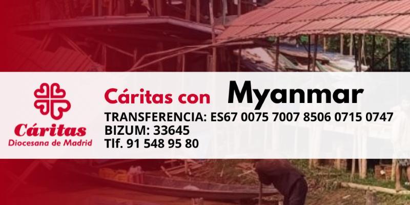 Cáritas Madrid lanza una campaña de emergencia tras el devastador terremoto en Myanmar