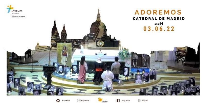 Los jóvenes de la Vicaría I animan la vigilia Adoremos del mes de junio presidida por el cardenal Osoro