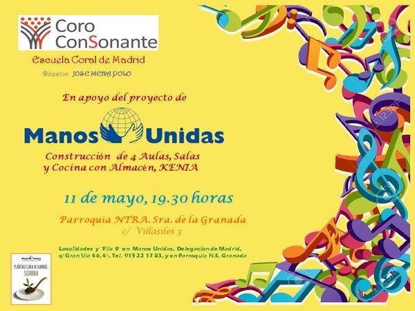 Concierto benéfico a favor de Manos Unidas en la parroquia Nuestra Señora de la Granada