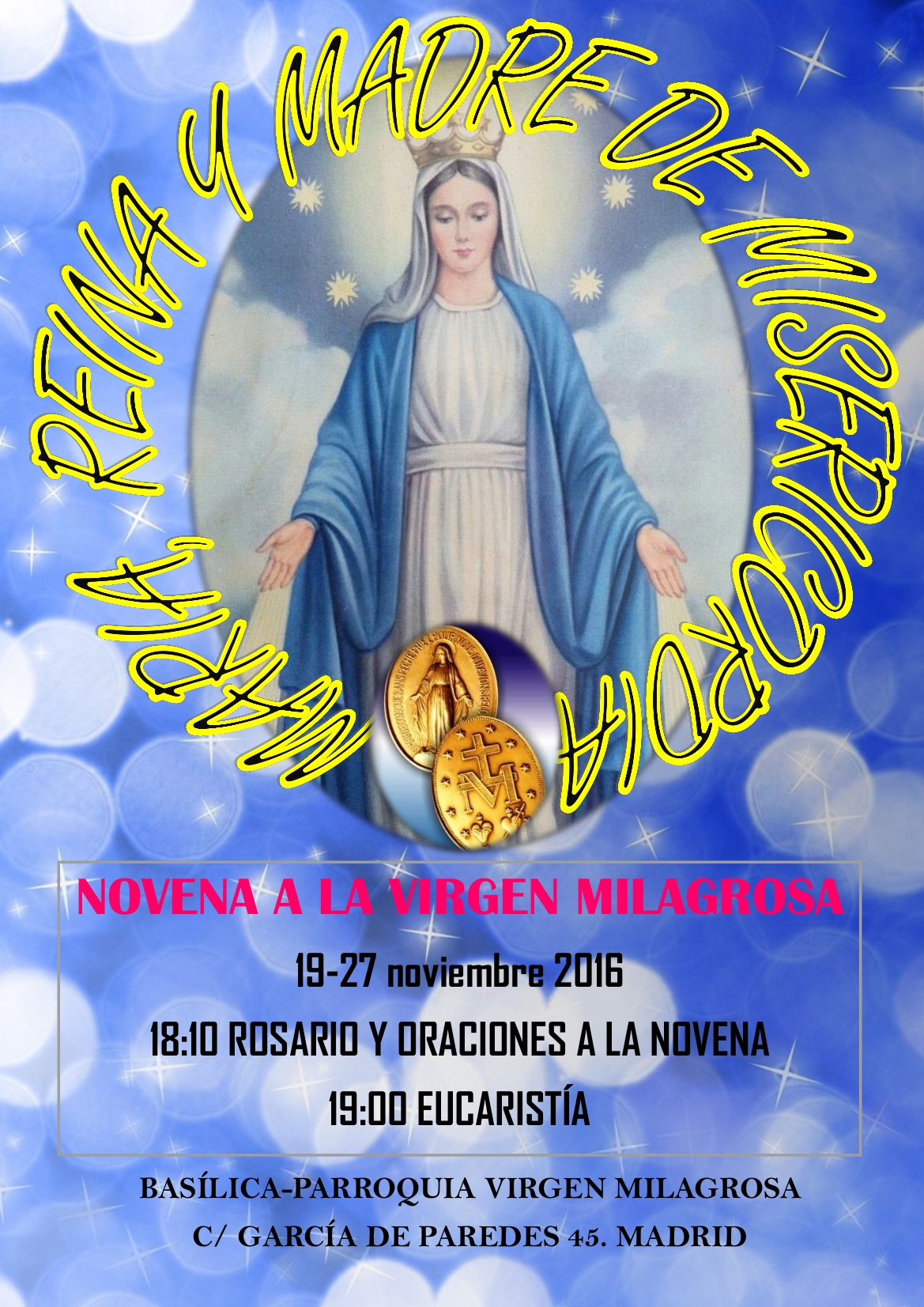 Arranca la novena en honor a la Virgen en la basílica de la Milagrosa