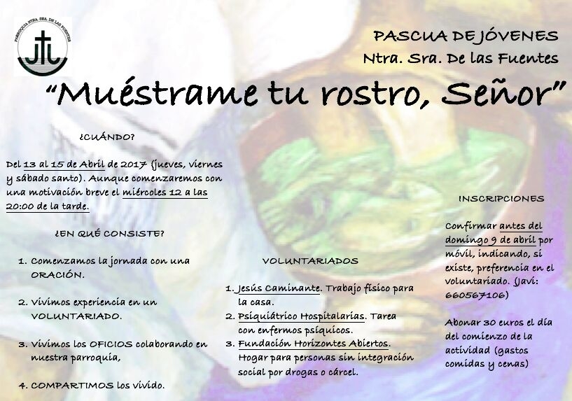 Nuestra Señora de  las Fuentes celebra una Pascua de Jóvenes