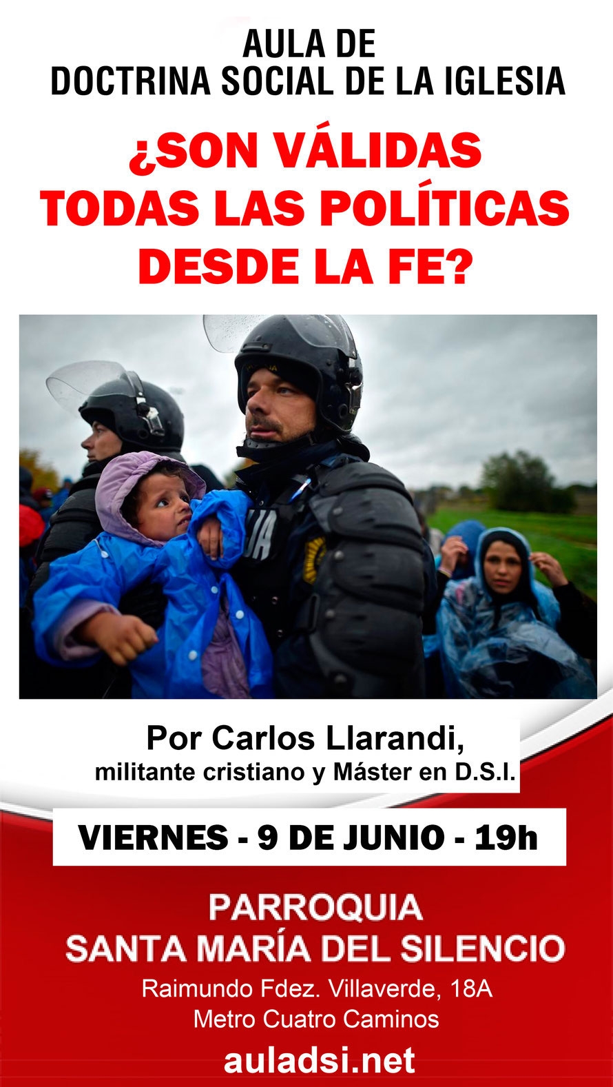 Carlos Llarandi interviene en el 'Aula de Doctrina Social de la Iglesia' de Santa María del Silencio