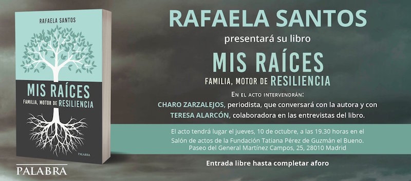 La doctora Rafaela Santos presenta 'Mis raíces. Familia motor de resiliencia'