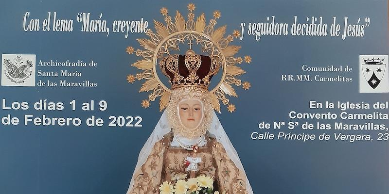 La iglesia del convento carmelita de Nuestra Señora de las Maravillas acoge los cultos en honor a su patrona