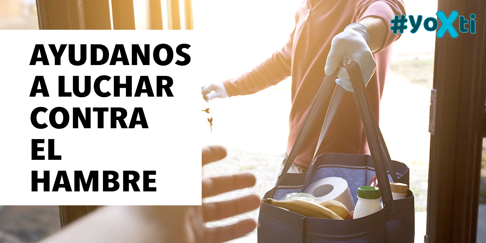 La campaña 'YoXTi' reparte mascarillas a cambio de alimentos para los más necesitados