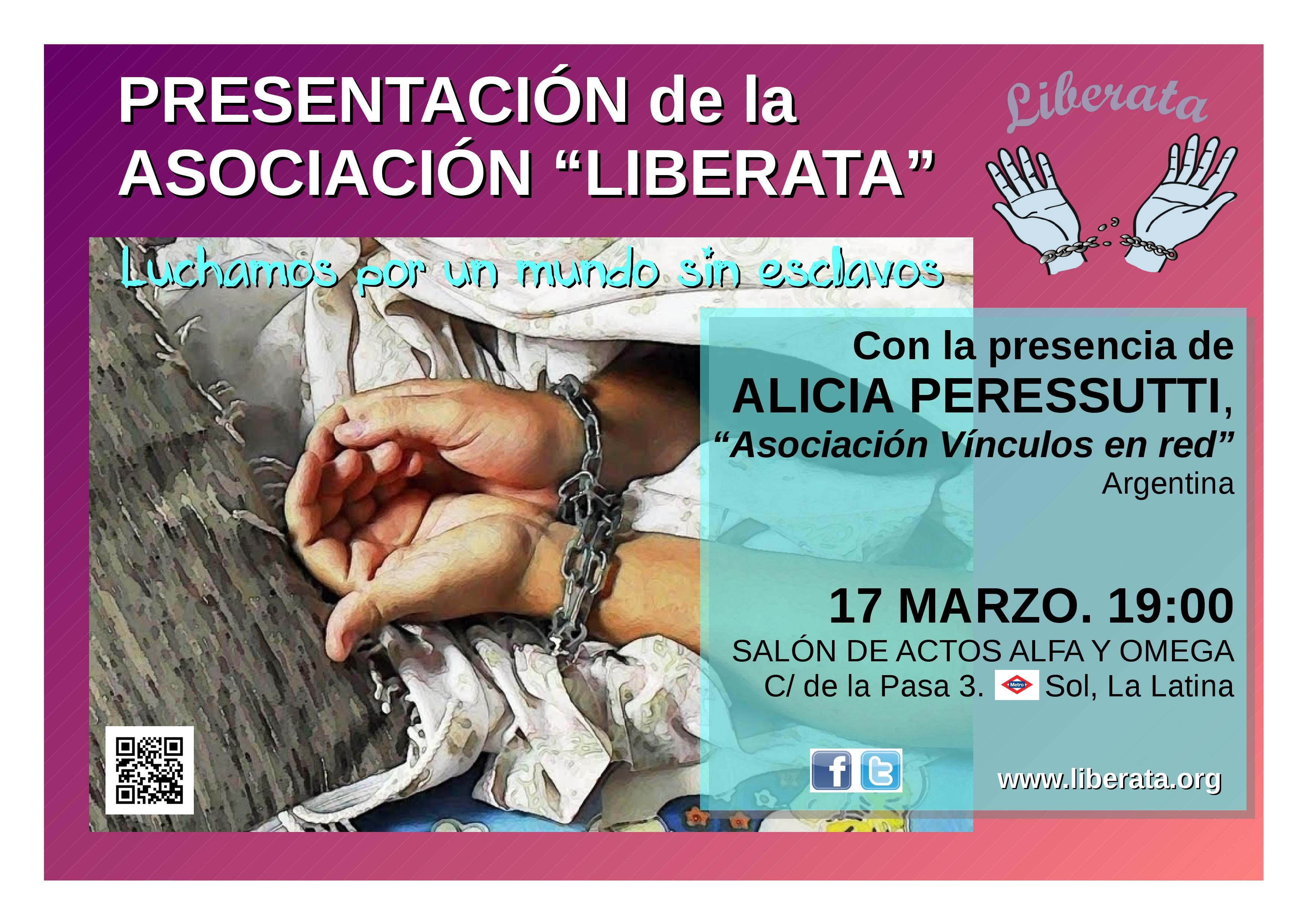 Alicia Peressutti presenta la asociación Liberata contra las nuevas formas de esclavitud