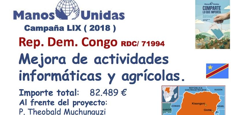 Parroquias de la Vicaría I financian un proyecto de Manos Unidas en la República Democrática del Congo