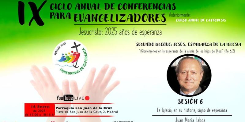 Juan María Laboa imparte la ponencia ‘La Iglesia, en su historia, signo de esperanza’, en el IX Ciclo de Conferencias para Evangelizadores de la Delegación de Catequesis