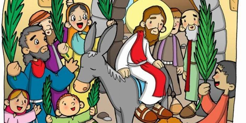 San José de Colmenar Viejo inaugura la Semana Santa con una procesión con un pequeño montado en una borriquita