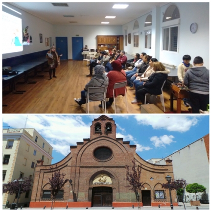 Encuentro con los padres de los niños del proyecto de menores de la parroquia San Ramón Nonato de Cáritas Vicaría IV