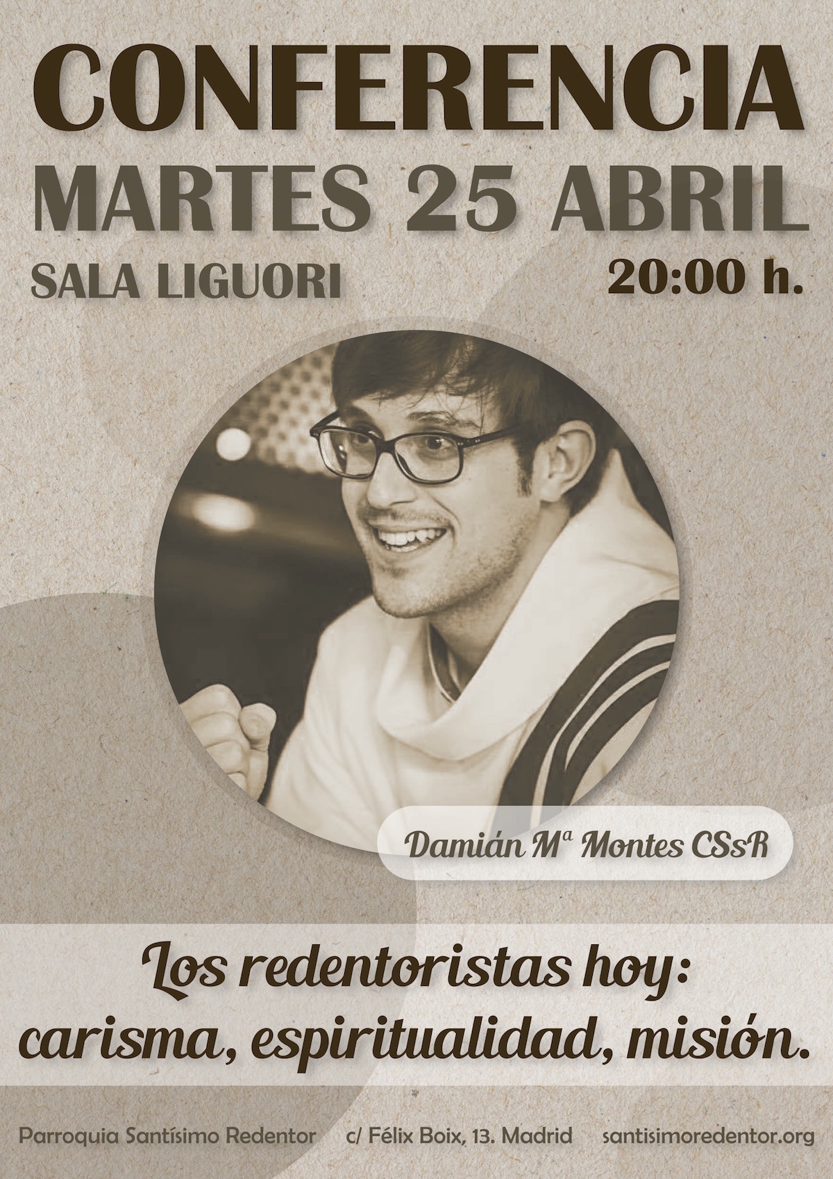 La parroquia Santísimo Redentor ofrece una conferencia sobre los redentoristas