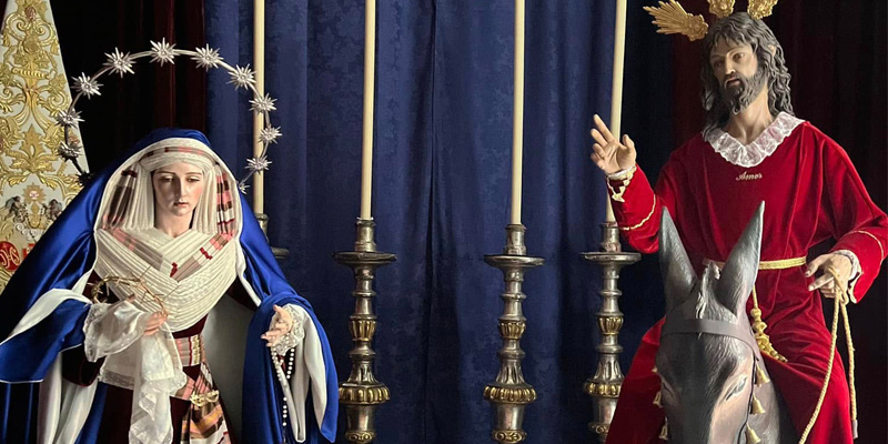 María Santísima de la Anunciación, titular mariana de la Hermandad de la Borriquita, sale por primera vez a las calles de Madrid, el Domingo de Ramos