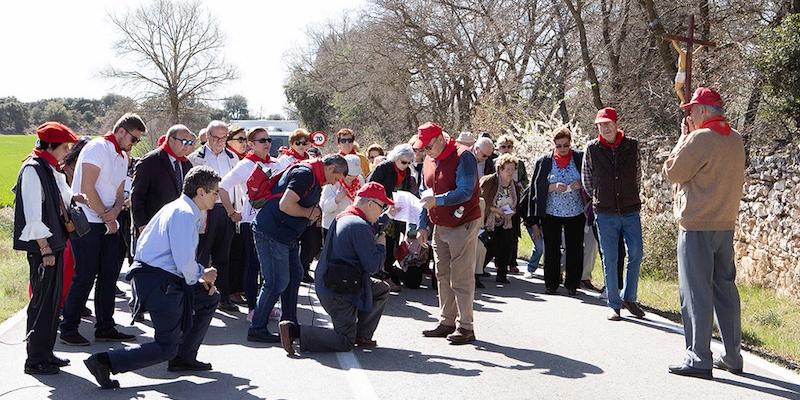 Los navarros residentes en Madrid realizan en Nuevo Baztán la XLIII Javierada en honor al santo patrono de Navarra