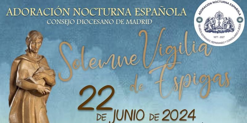 Monseñor Jesús Vidal preside en San Juan Evangelista la Vigilia de Espigas de la Adoración Nocturna Española