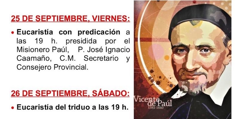 El padre José Ignacio Caamaño predica en la Milagrosa el triduo en honor a san Vicente de Paúl