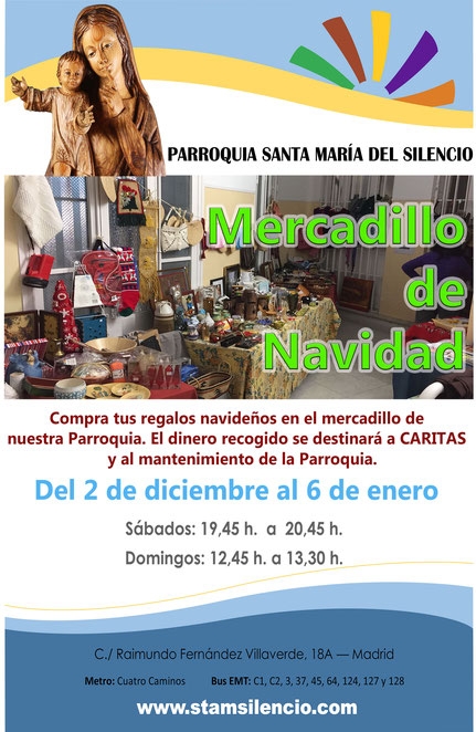 Santa María del Silencio organiza un mercadillo navideño