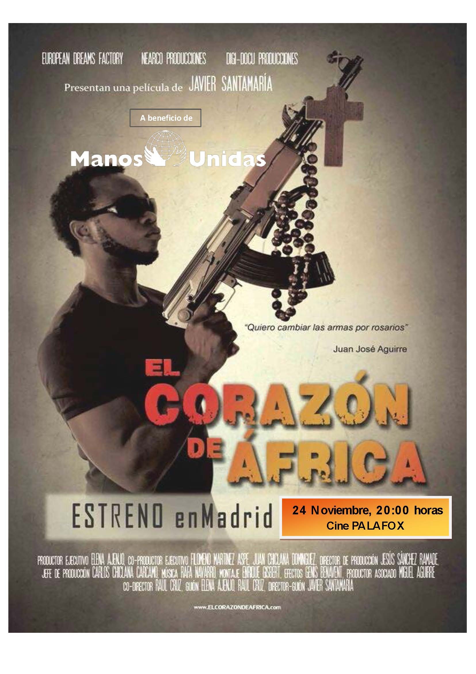 Proyección de la película 'El Corazón de África' a beneficio de Manos Unidas