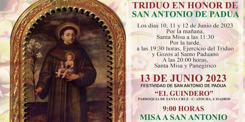 La Congregación de San Antonio de Padua 'El Guindero' organiza en Santa Cruz un triduo en honor a su titular