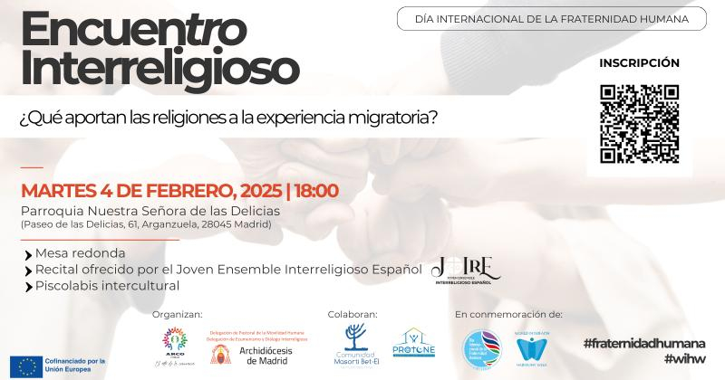 Encuentro Interreligioso en Nuestra Señora de las Delicias: '¿Qué aportan las religiones a la experiencia migratoria?'