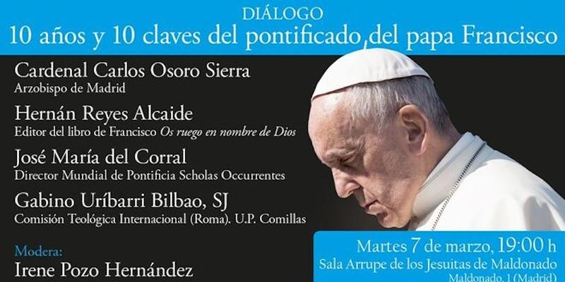 El cardenal Osoro participa en el diálogo 'Diez años y diez claves del pontificado del Papa Francisco'
