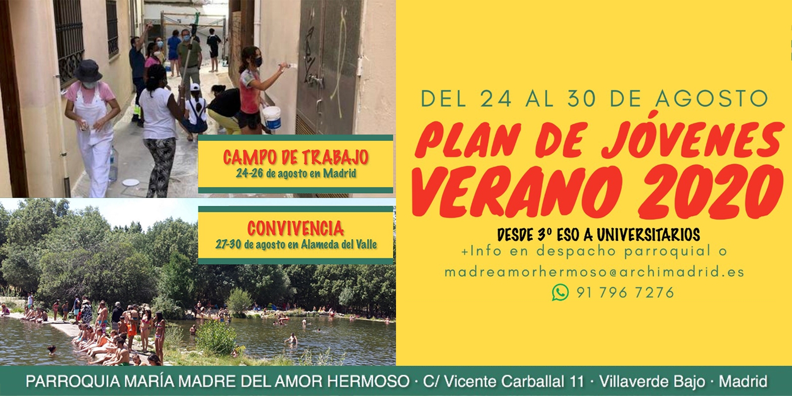 María Madre del Amor Hermoso organiza distintas actividades de verano para los jóvenes