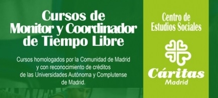 Se abre el plazo de inscripción para los cursos de monitor y coordinador de tiempo libre en el Centro de Estudios Sociales de Cáritas Madrid