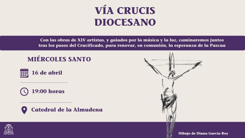 Arte, música, fe y esperanza: la Archidiócesis de Madrid invita a toda la Iglesia a participar en el Vía Crucis Diocesano el Miércoles Santo
