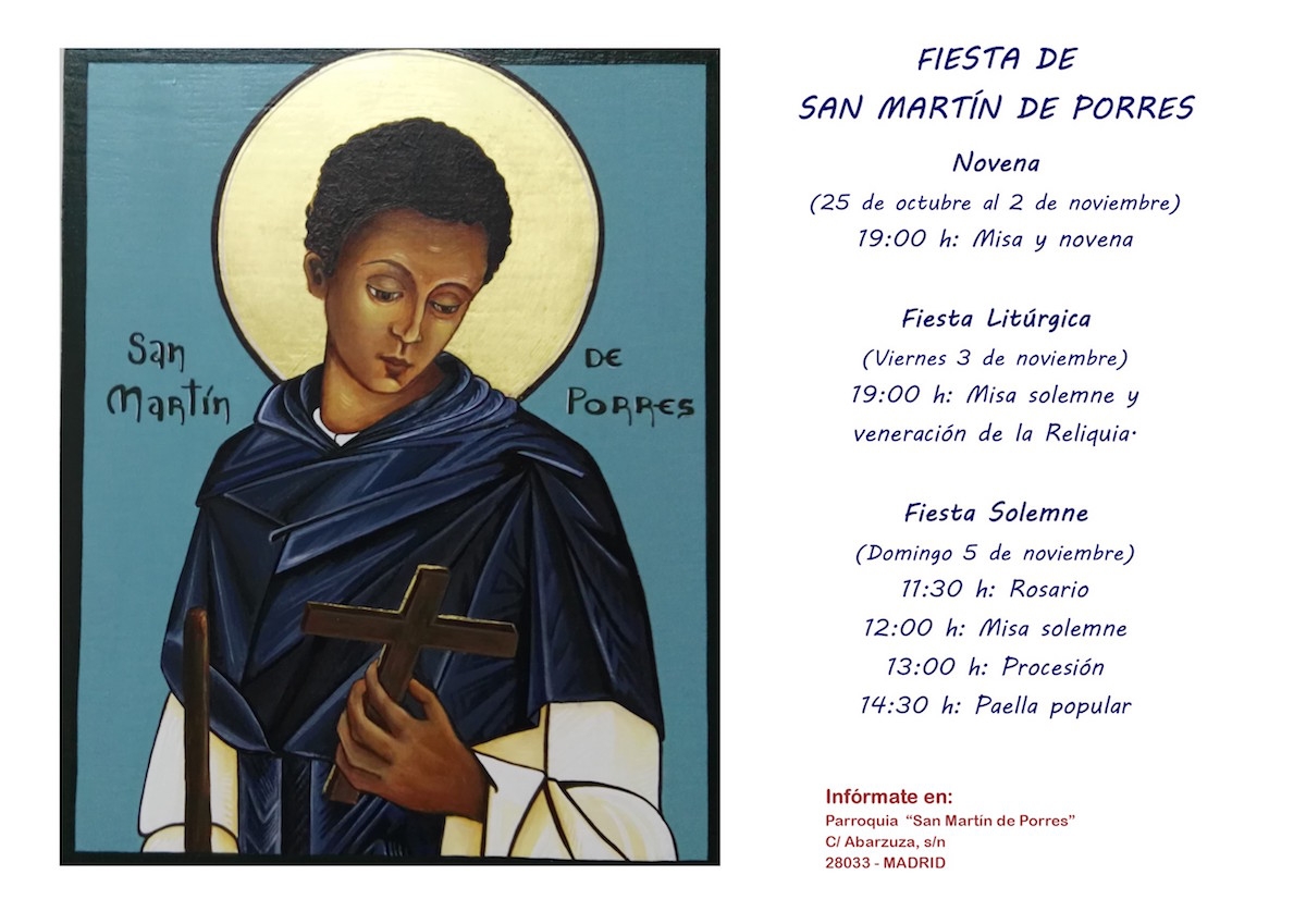 San Martín de Porres celebra su fiesta titular