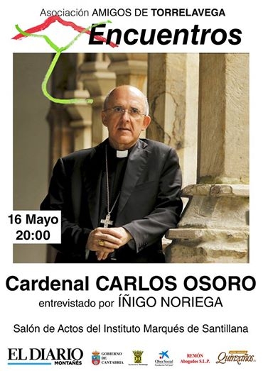 El cardenal Osoro clausura el ciclo 'Encuentros' de la Asociación de Amigos de Torrelavega