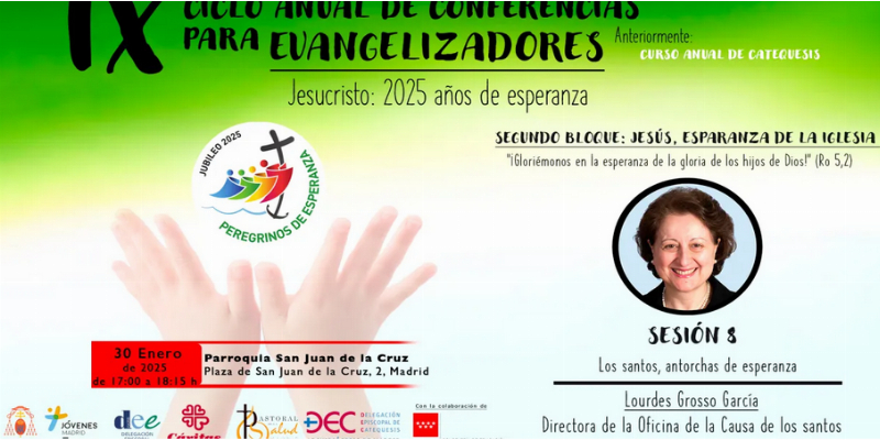 “Los santos, antorchas de esperanza”, nueva ponencia del IX Ciclo de Conferencias para Evangelizadores de la Delegación Episcopal de Catequesis