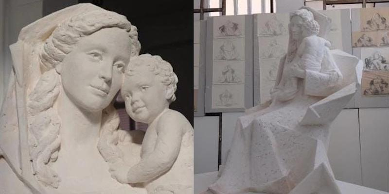 Monseñor Martínez Camino bendice la Virgen del Manto en San Manuel González de San Sebastián de los Reyes