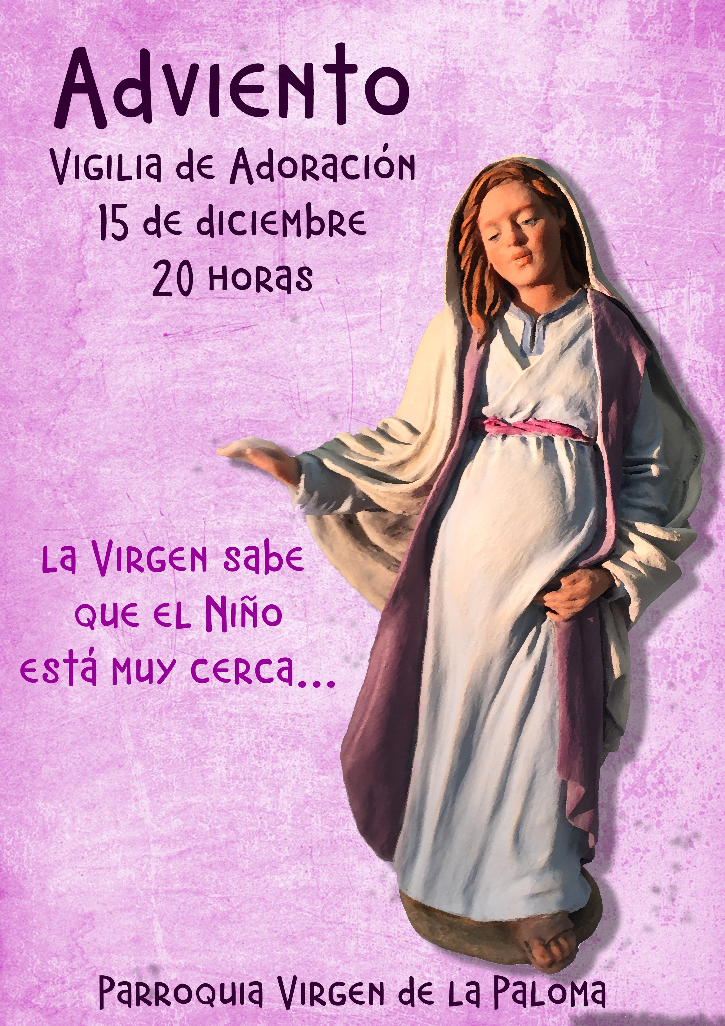 La parroquia La Paloma y San Pedro el Real organiza una vigilia de Adviento