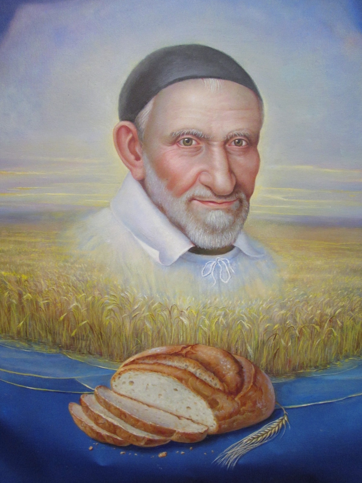 Ángel Gómez presenta en La Milagrosa un nuevo cuadro de san Vicente de Paúl