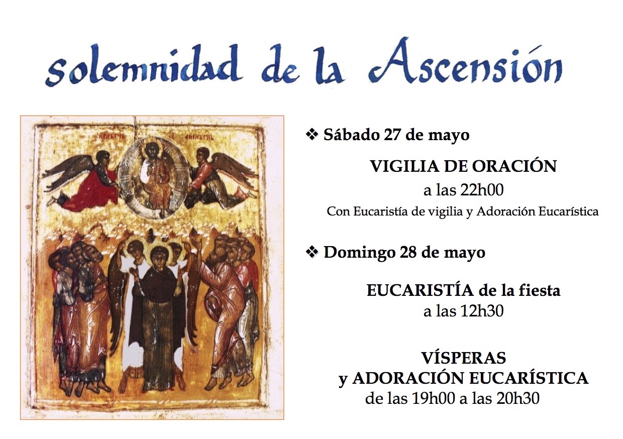 Las Hermanitas del Cordero celebran la fiesta de la Ascensión con una vigilia