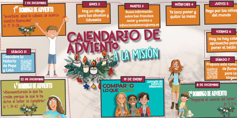 Obras Misionales Pontificias lanza el Calendario de Adviento a la Misión