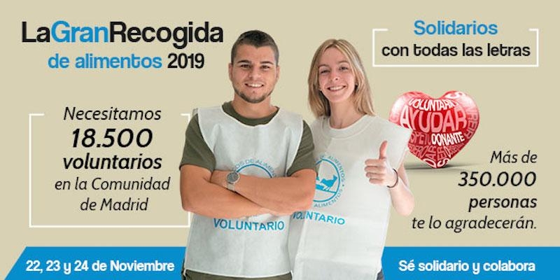 El Banco de Alimentos busca voluntarios para la 7ª edición de la campaña Gran Recogida de alimentos