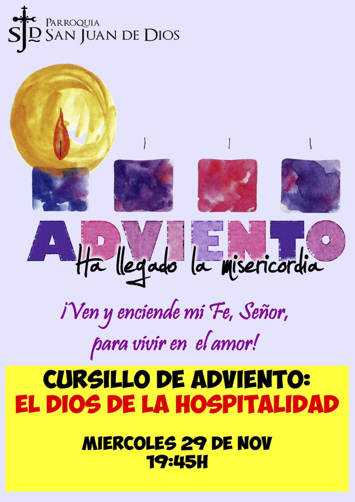 San Juan de Dios organiza un cursillo de Adviento: 'El Dios de la Hospitalidad'