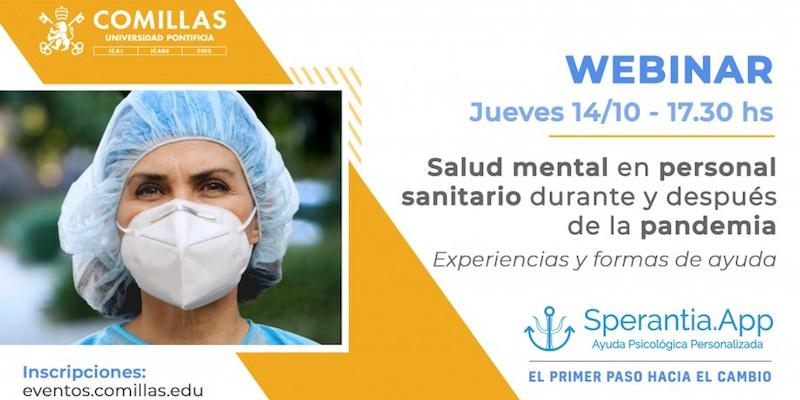 La Universidad Pontificia Comillas analiza en un webinar el impacto psicológico del COVID-19 en los sanitarios
