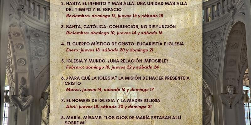 El Aula de Formación de ACGM presenta su programación, con el tema 'Un curso de eclesiología: Meditación sobre la Iglesia'